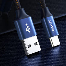 Load image into Gallery viewer, 1.2m USB A to Type-C Denim data charging cable
