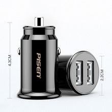 Load image into Gallery viewer, PISEN Mini Car Charger Double USB Dual Ports BL-CC01LS
