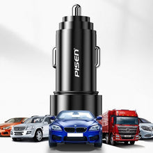 Load image into Gallery viewer, PISEN Metal PD + QC Fast car charger 36W (Black)  MF-C04
