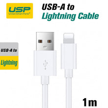 Load image into Gallery viewer, 1M USB A to Apple lightning White Cable  USP
