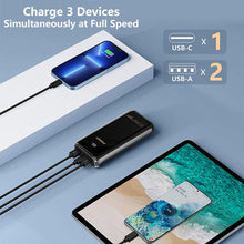 Load image into Gallery viewer, PD QC 3.0 Fast Charging Power Bank 22.5W 20000mah with LED Display  Tri-Outputs Dual Inports BL-D98LS PISEN
