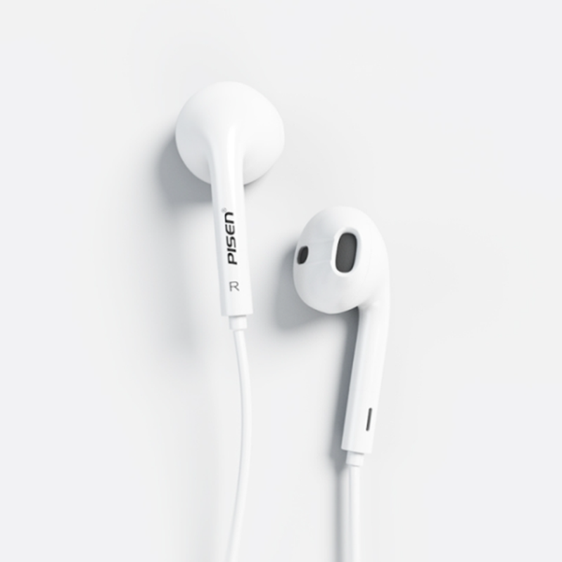 PISEN Half-in-ear Stereo Type-C Wired Headset (White) GT01
